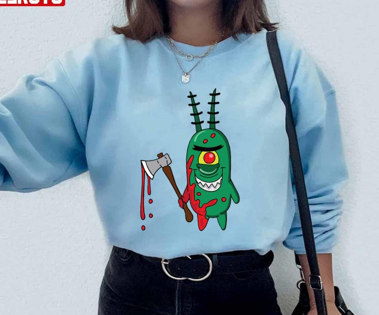 Plankton Evil Red Blood Spongebob Unisex Sweatshirt