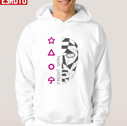 Original Squid Game Front Man Half Mask Design Unisex Hoodie
