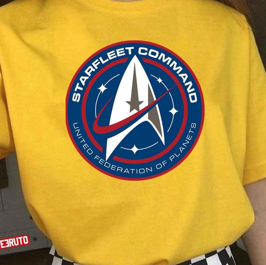 Starfleet Command Red And Blue Badge Star Trek Discovery Unisex T-Shirt