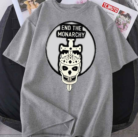 Anti Monarchy Skull And Crown Unisex T-Shirt