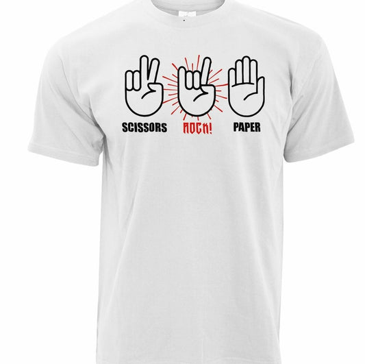 Music Scissors Rock Paper Game Parody Metal T-Shirt