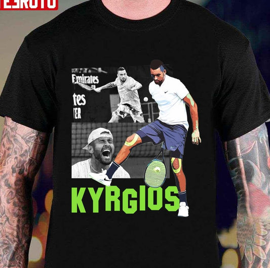Pro Tennis Player Nick Kyrgios Retro Design Unisex T-shirt