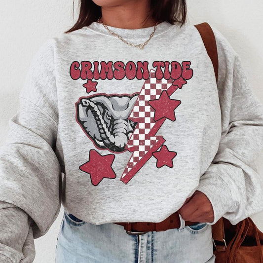 Alabama Crimson Tide Vintage Football NCAA Sweatshirt, University of Alabama Vintage Sweatshirt, Unisex Vintage Sweatshirt NCAA, Classic Sport Sweatsh