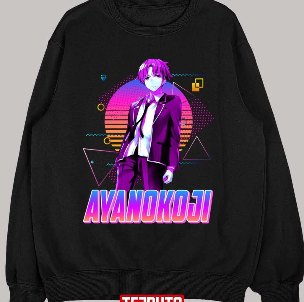 Neon Kiyotaka Ayanokoji Retro Art Classroom Of The Elite Anime Character Unisex T-Shirt