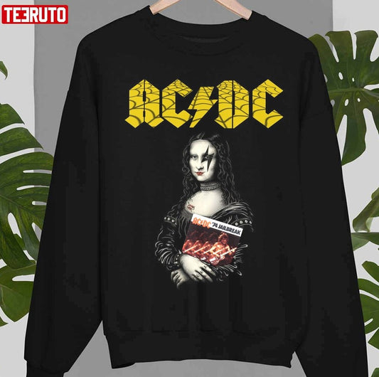 Monalisa Loves Rock The Acdc Band Design Unisex Sweatshirt
