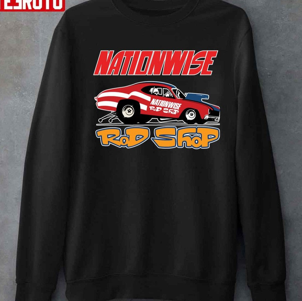 Nationwise Rod Shop Speed Shop 1970s Retro Unisex T-shirt