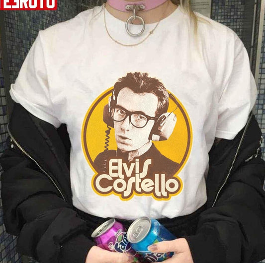 Songwriter Elvis Costello Vintage Colored Unisex T-shirt