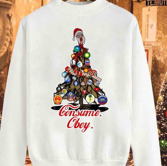 Anticapitalist Christmas Tree Unisex Sweatshirt