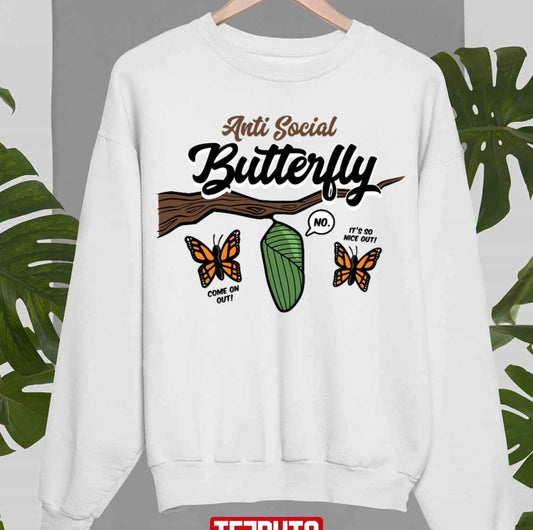Anti Social Butterfly Unisex Sweatshirt