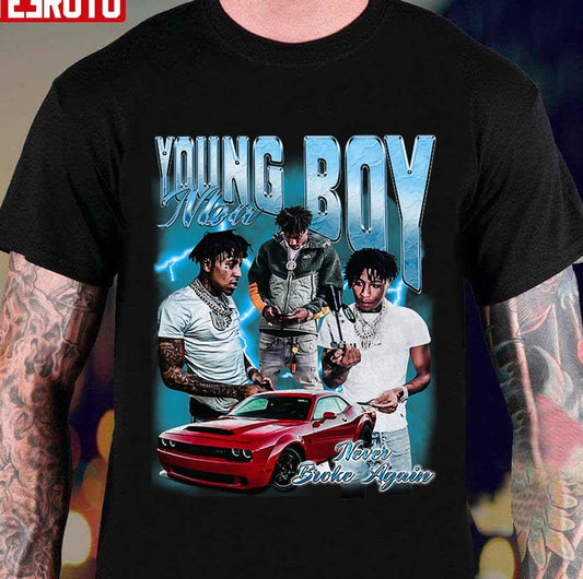 Nba Youngboy Retro Vintage Bootleg 90s Unisex T-Shirt