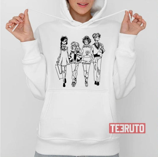 Outline Art Wonder Egg Priority Team Unisex Hoodie