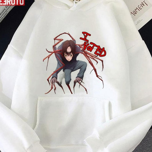 Anime Style Ulster County I Voted Funny Horror Election Unisex Hoodie