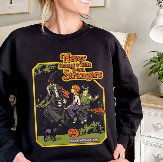 Never Accept The Ride From Stranger 90s Halloween Retro Halloween Unisex T-Shirt