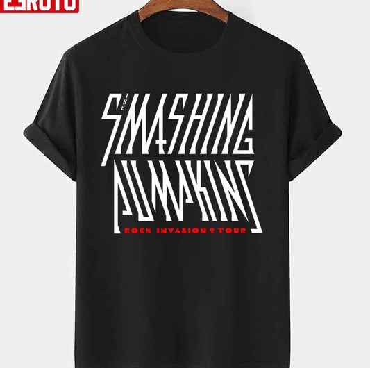 Rock Invasion Tour Smash The Orange Pumpkins Tour The Smashing Pumpkins Band Unisex T-Shirt