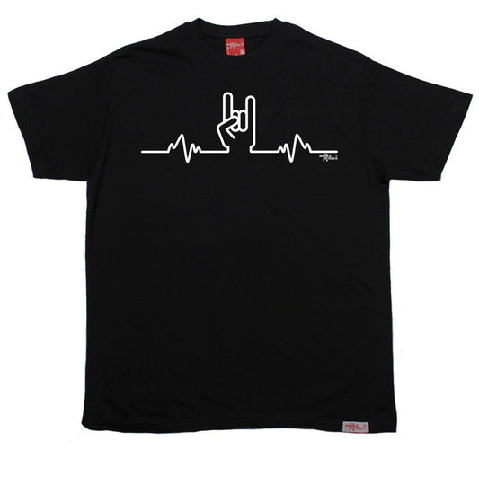 Rock Heartbeat Pulse Metal Hand Banned Member Unisex T-Shirt