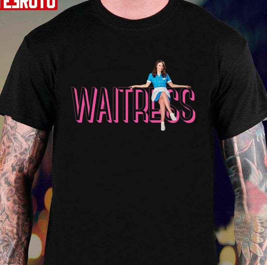 Sara Bareilles Sitting On Waitress The Musical Logo Broadway West End Unisex T-Shirt