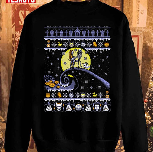 Romantic Nightmare Before Christmas Holidays Design Unisex Sweatshirt