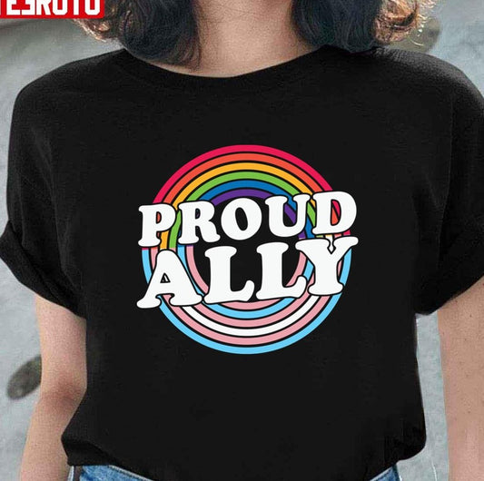 Proud Ally Retro Unisex T-Shirt