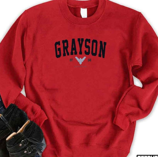 Nightwing Dick Grayson Est. 1940 Varsity Unisex Sweatshirt