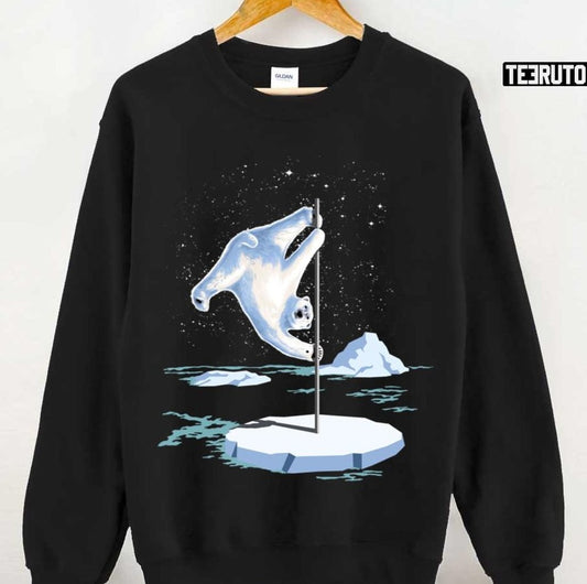 North Pole Bear Dancer Stripper Bear Unisex Sweatshirt