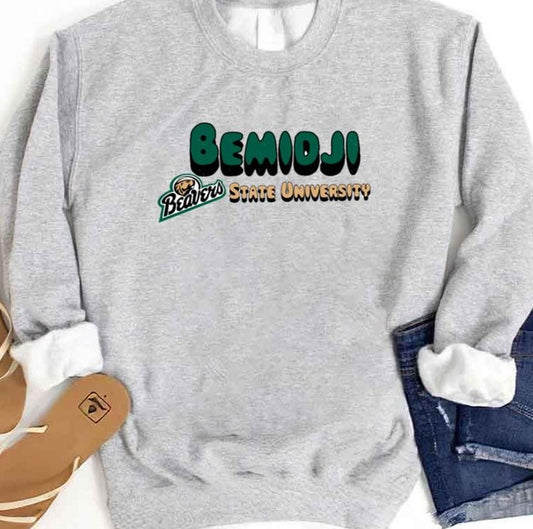 Bemidji State University Logo Text Unisex Sweatshirt