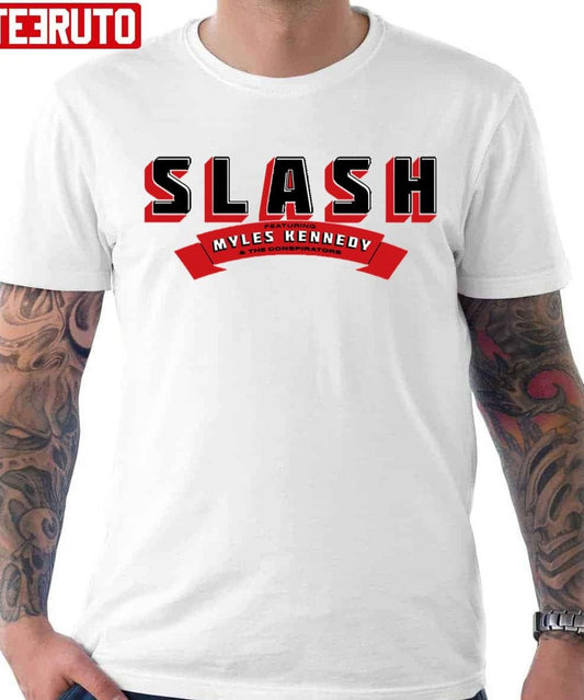 Slash Myles Kennedy Logo Slash Featuring Myles Kennedy And The Conspirators Band Unisex T-Shirt