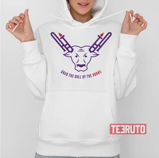 Purple Grab The Bull By The Horns Unisex Hoodie