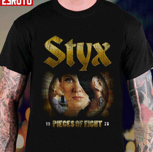 Pieces Of Eight Styx Rock Band 1978 Vintage Unisex T-Shirt
