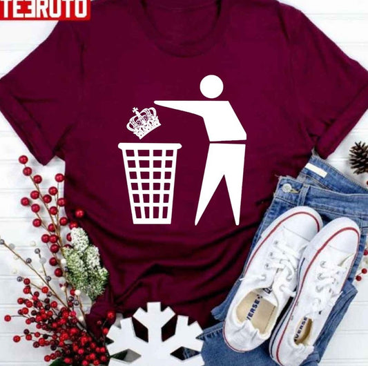 Anti Monarchy Trash The Crown Unisex T-Shirt