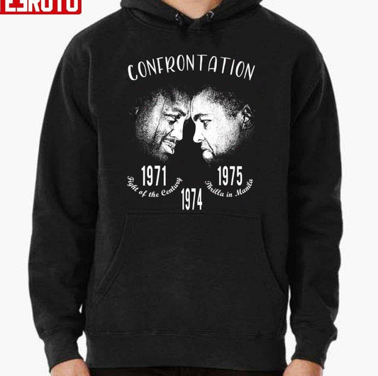 Muhammad Ali Vs Joe Frazier Confrontation Unisex Hoodie