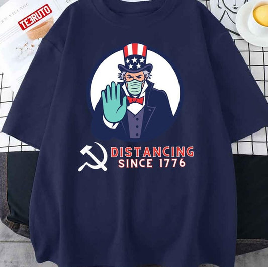 Social Distancing Funny Anti Socialism And Libertarian Unisex T-Shirt