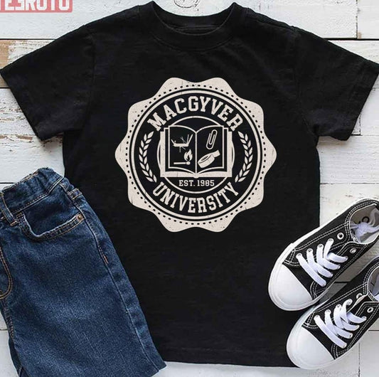 Round Logo Macgyver University Unisex T-Shirt