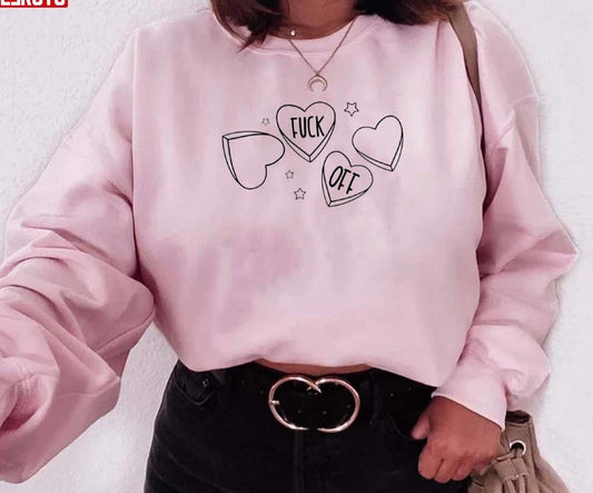 Anti Valentines Day Retro Boho Heart Unisex Sweatshirt Unisex T-Shirt