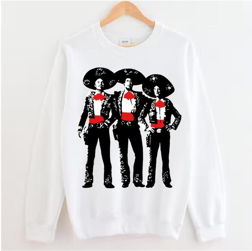 Pop Art On Red Three Amigos Unisex Hoodie