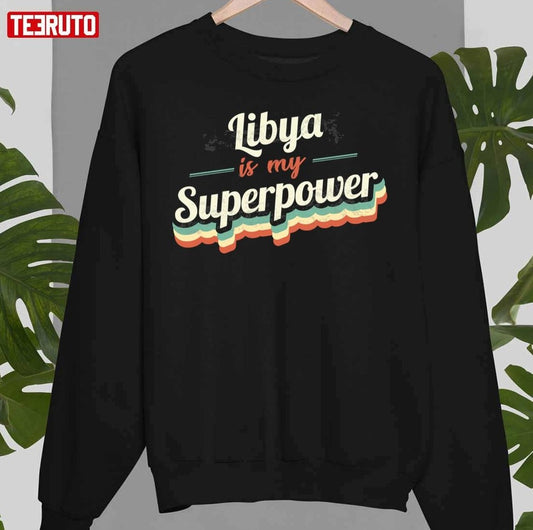 Proud To Be Born In Libya Retro Unisex Sweatshirt