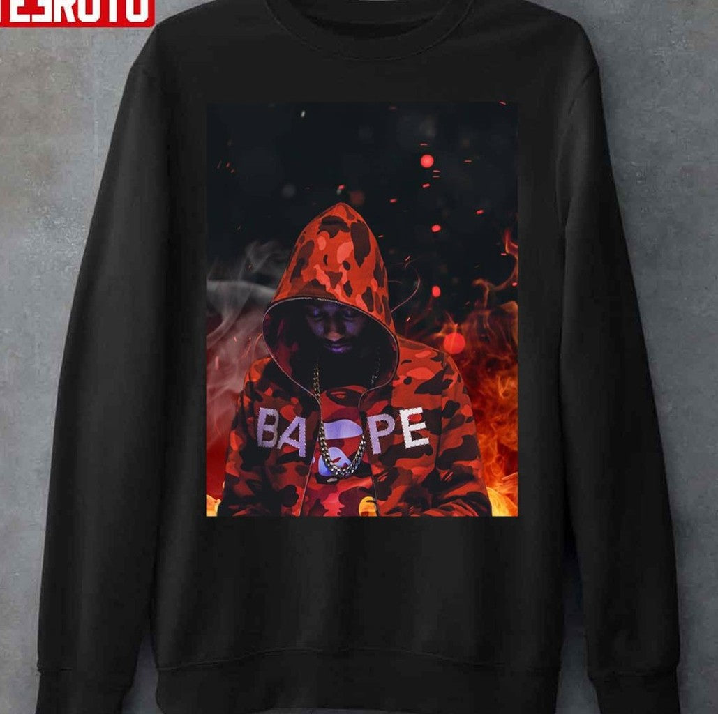 Pnb Rock Bape Fire Unisex Sweatshirt