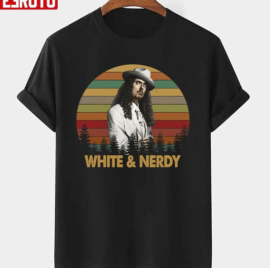 Rock Al White &amp; Nerdy Weird Al Yankovic Vintage Unisex T-shirt