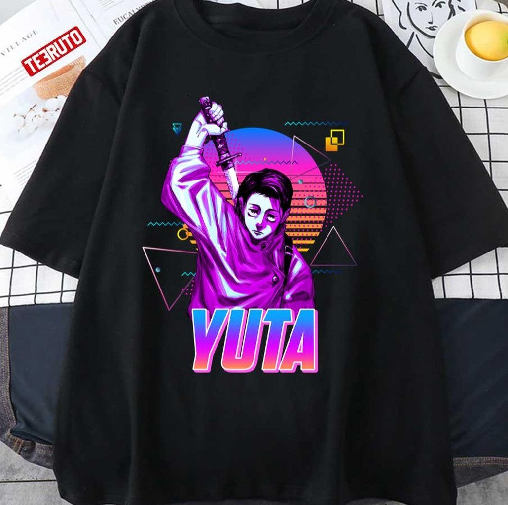 Neon Retro Art Yuta Okkotsu Jujutsu Kaisen Manga Unisex T-Shirt
