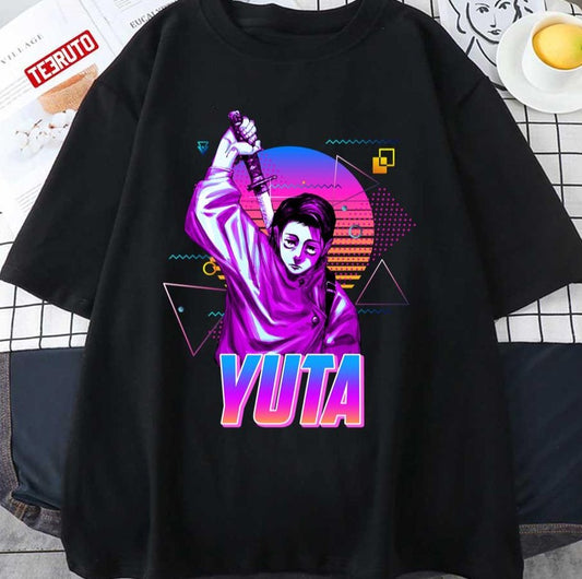 Neon Retro Art Yuta Okkotsu Jujutsu Kaisen Manga Unisex T-Shirt