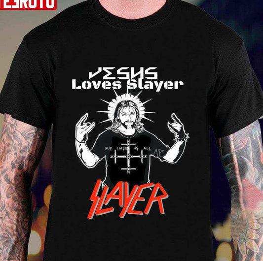Slayer Ghost Of War Jesus Loves Slayer Unisex T-Shirt