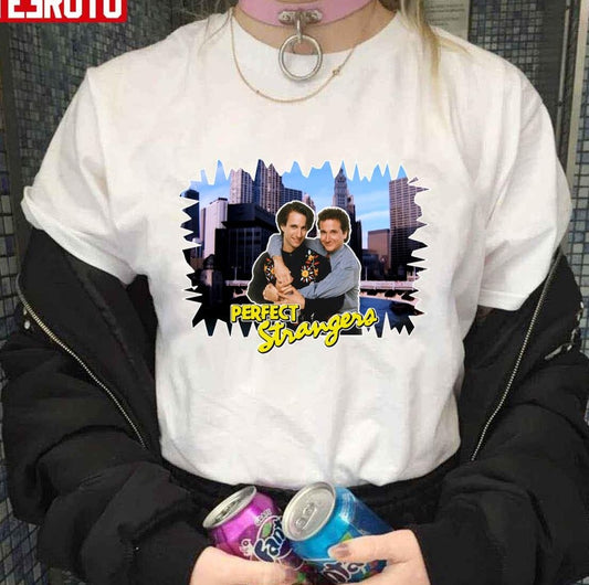Perfect Strangers Larry Balki Retro Throwback Chicago Skyline Tribute Unisex T-shirt