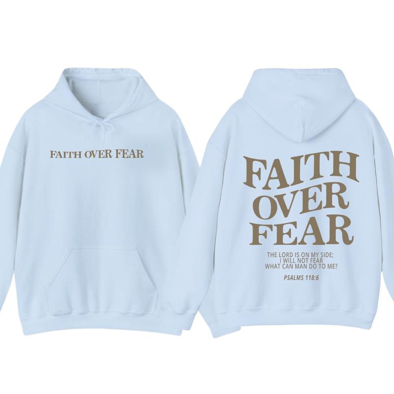 Faith over fear christian hoodie ,Christian Jesus trendy Verse and T-shirt Hoodie