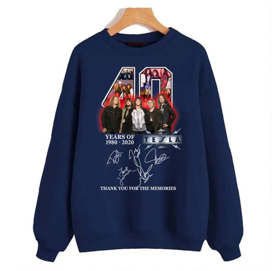 Rock Band 40 Years Tesla Band Unisex Sweatshirt