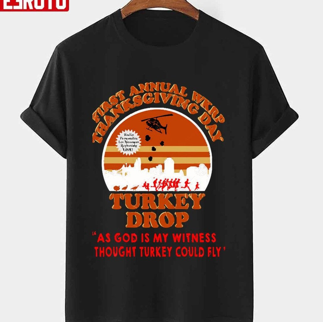 Sitcom WKRP in Cincinnati Thanksgiving Day Turkey Drop Unisex Hoodie