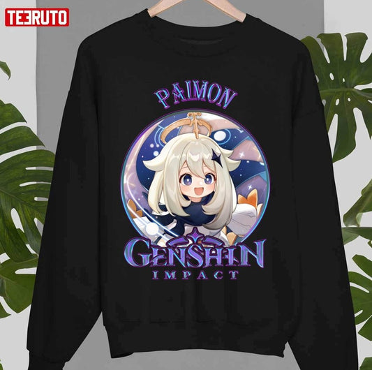 Purple Design Paimon Genshin Impact Unisex Sweatshirt