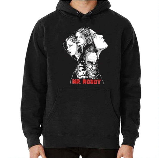 Mr Robot Balck And White Art Unisex Hoodie