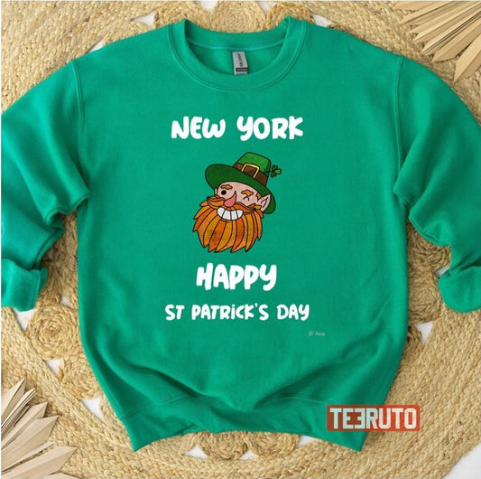 New York Shamrock Happy St Patrick's Day Unisex Sweatshirt