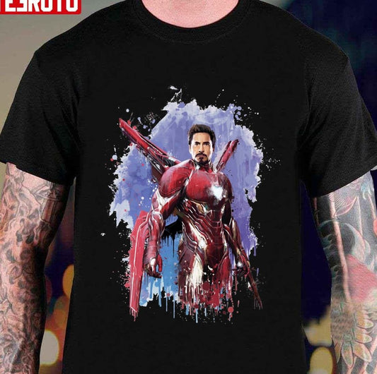 Robert Downey Jr Iron Man Illustration Unisex T-shirt