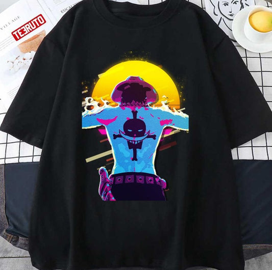 Neon Retro One Piece Portgas D Ace Unisex T-Shirt