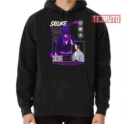 Anime Purple Uchiha Sasuke Naruto Shippuden Unisex Hoodie